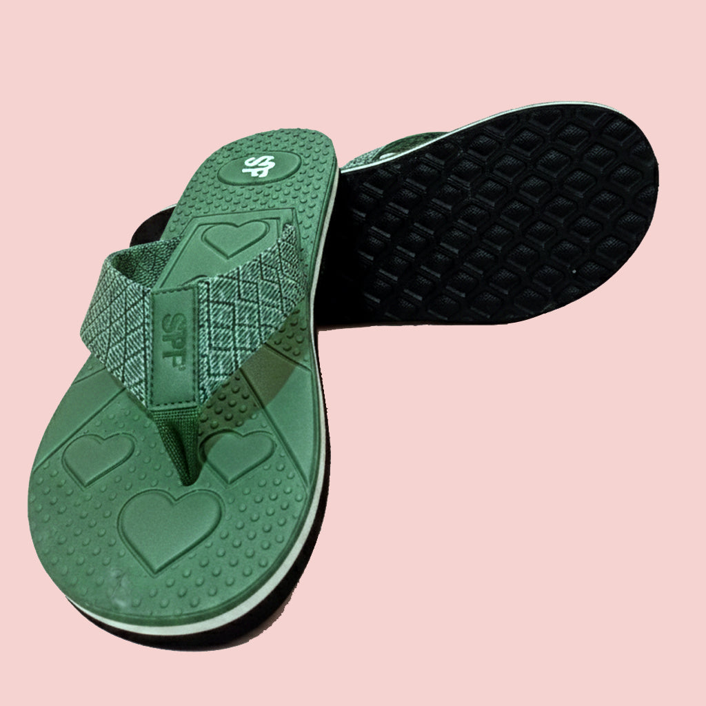 Heart Emboss Comfort Slippers for Women