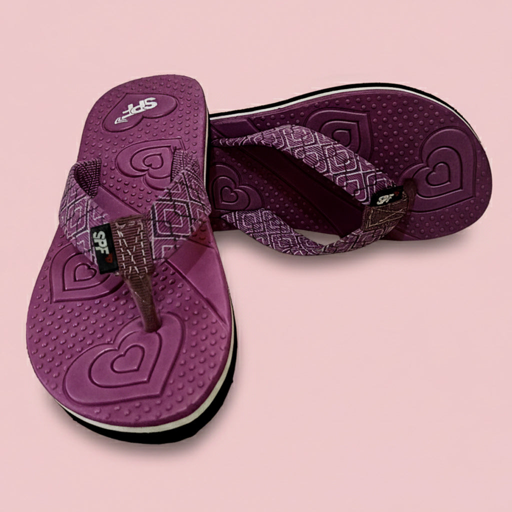 Heart Emboss Comfort Slippers for Women