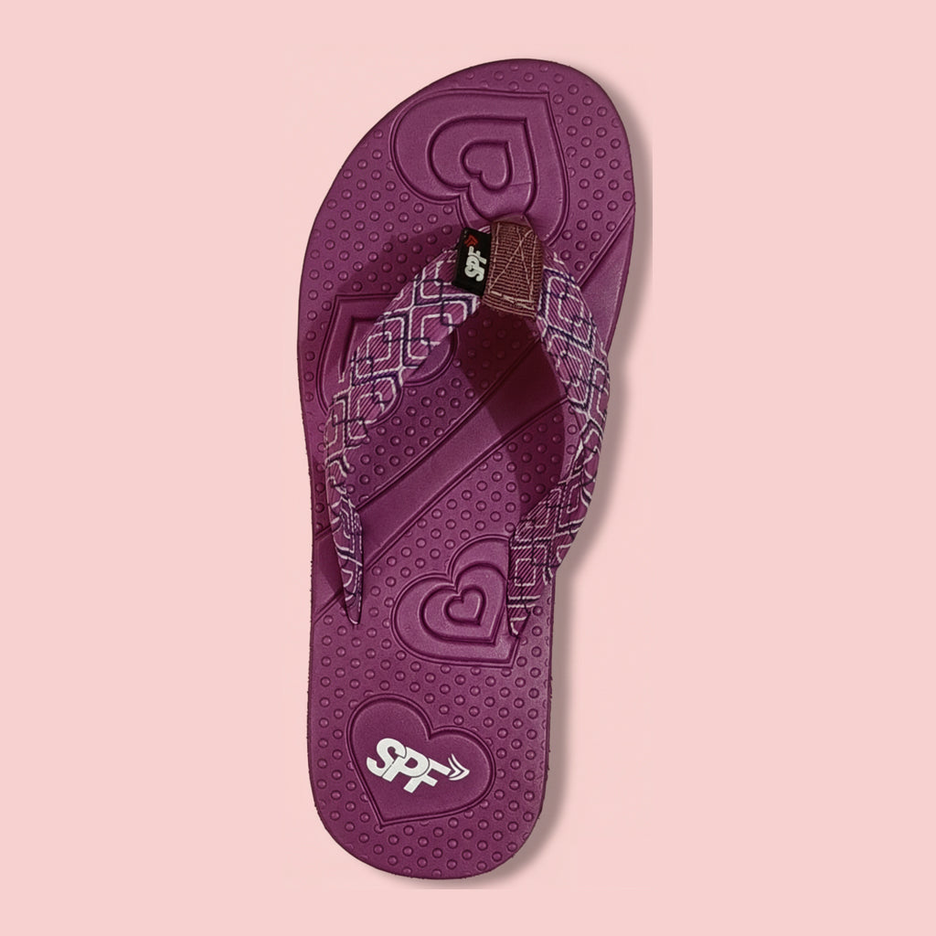 Heart Emboss Comfort Slippers for Women