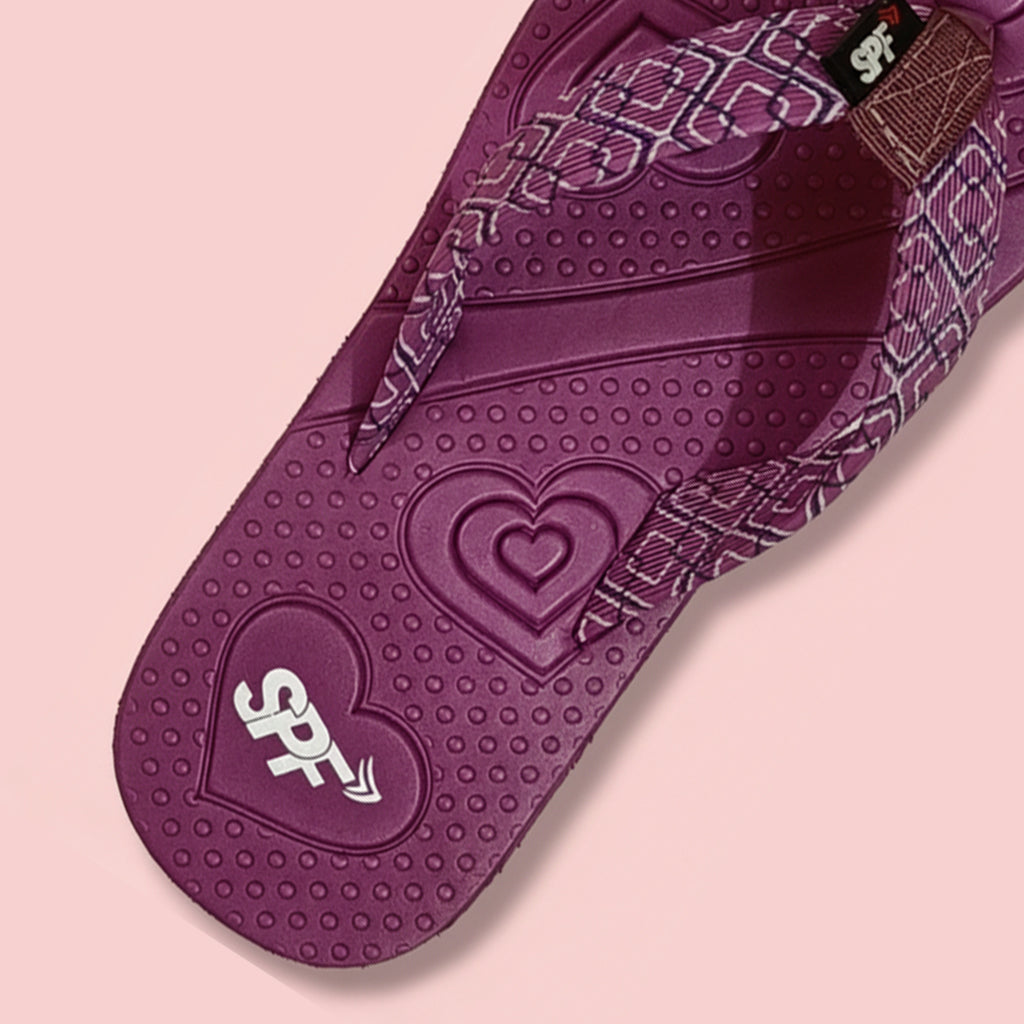 Heart Emboss Comfort Slippers for Women