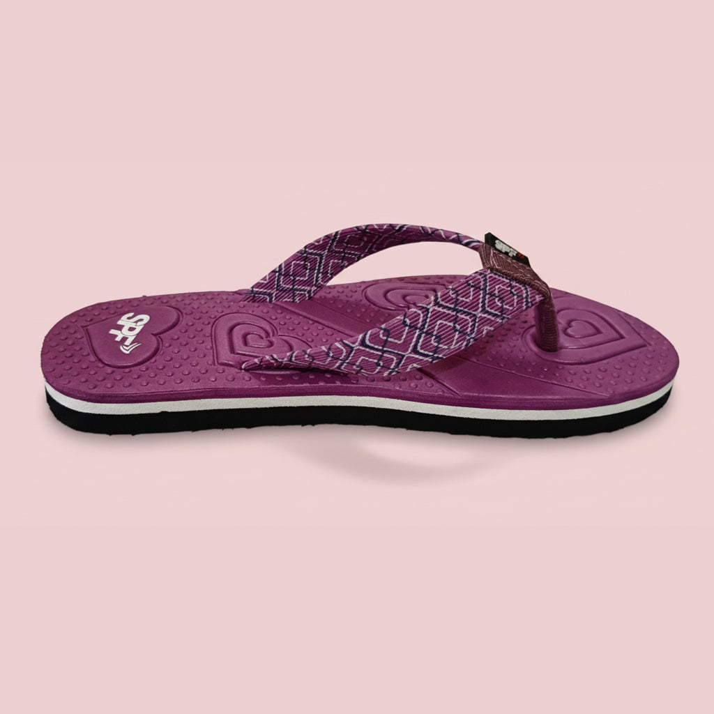 Heart Emboss Comfort Slippers for Women